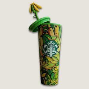Starbucks FarmRio Banana Tumbler 24oz - Green/Yellow Design
